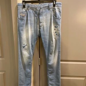 Diesel Jogg Jeans Distressed Stone Washed